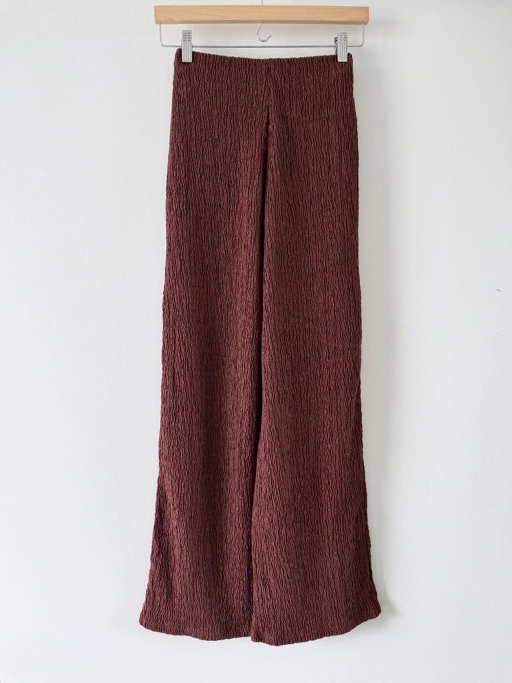H&M Brown Textured Co-Ord Set Wide Leg Pants Sleeveless Top XXS - Picture 8 of 16